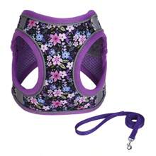 Bộ dây nịt và dây xích cho chó có đệm lưới mềm phản quang có thể điều chỉnh, phù hợp cho chó vừa và nhỏ - Nhiều màu - Xem 24