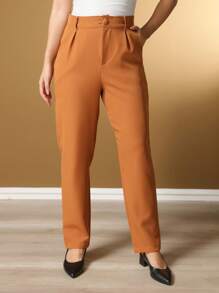 Women's Pants/Tailored Pants/Basic Pants/Elegant Pants/Skinny Pants/Blogger Pants/Fashion Pants - 卡其色 - 查看 2