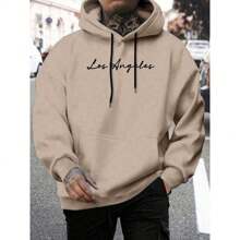 Los Angeles Print Kangaroo Sweatshirt - Màu be - Xem 2