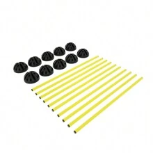 Froadp Jump Bar Set, Training Bars For Fitness, Jumping Power, Dribbling And Agility (15 Bars - 100cm, 10 X Bases, 10 Clips) - Yellow - View 5