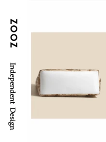 1pc PU Leather Embroidered Quilted Floral Decor Tote Bag, Large Capacity Zipper Closure, Suitable For Daily Use And Gift Giving - Brown - View 4