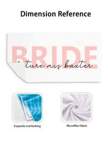 1pc Custom Bride And Bridesmaid Beach Towels Plush, Microfiber Terry Cloth Bride Tribe Bach Towels Summer Holiday Bathroom Decor Travel Essentials Travel Accessories Beach Essentials,Dorm Essentials,Customized Beach Towels,Home Refresh - Multicolor - View 7