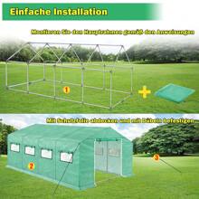 Froadp HDPE+LDPE Film Greenhouse+Galvanized Steel Tubes, With Window, For Tomatoes, Weatherproof, UV Protection (Green) - 3x2x2m - View 3