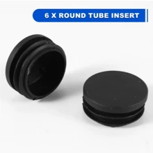 6Pcs Plastic Blanking End Cap Pipe Tube Insert Plug Cover 40mm Black - Multicolor - View 9