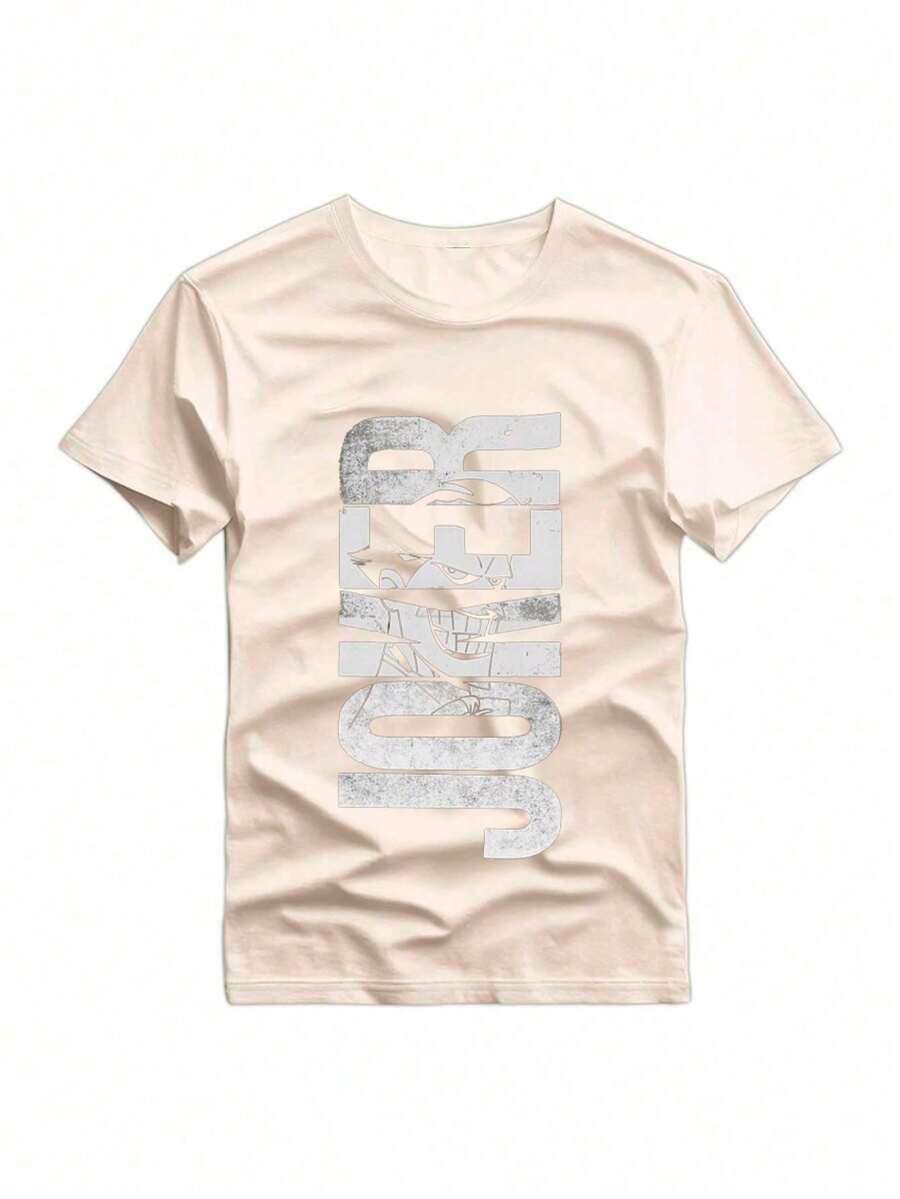 Joker Printed T-Shirt, Casual Short Sleeve Summer T-Shirt Promotion - Màu be - Xem 1