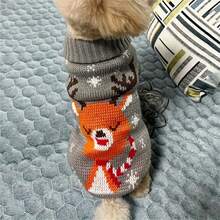 1 pezzo Maglione nuovo per animali domestici per autunno/inverno, Maglione natalizio per gatti, Pullover lavorato a maglia per Barboncino/Corgi (La taglia è piccola, si consiglia di ordinare una taglia in più) - Multicolore - Visualizzare 9