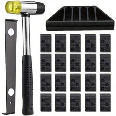 Wood Flooring Installation Kit Wood Flooring Tools With 23 Spacers Durable Rubber Tapping Block Double Side Mallet And Heavy Duty Pull Bar Laminate Fl