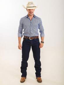 West Village Rodeio Traditional Country Men's Jeans - Dark Wash - View 3