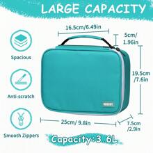 VASCHY 1 stuks multifunctionele thermisch geïsoleerde lunchboxtas, draagbare studententas, waterdichte koeltas, gemakkelijk schoon te maken bento-tas voor school, perfect voor buitenshuis, reizen en terug naar school, keuken, picknickactiviteiten, feest, studentenmaaltijd, klaslokaal