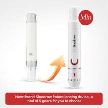 Sinocare AQ Smart Blood Glucose Monitor Diabetes Testing Kit With 100 Strips In Mg/DL - Multicolor - View 7