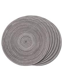 2 pezzi/4 pezzi/6 pezzi, Sottopiatto rotondo intrecciato da 15", lavabile, antiscivolo e resistente al calore, adatto per casa, pranzo, decorazione festa