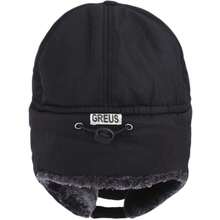 冬季保暖厚蓬松耳套男女通用防风防寒柔软滑雪帽，适合极冷天气 - 黑色 - 查看 6