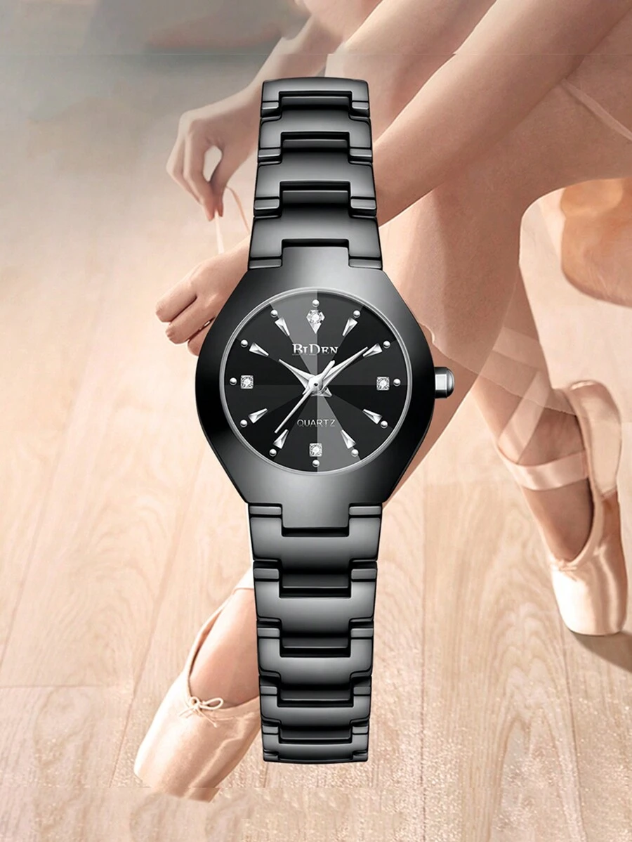 BIDEN 1pc Women's Watch, Casual Business Style, Classic Quartz Watch, Life Waterproof, Comes With Strap Cutting Tool