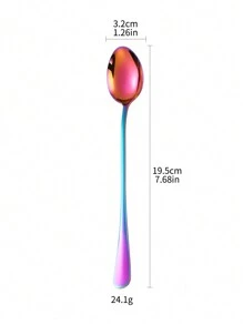 4pcs Stainless Steel Long Handle Coffee Spoons, Ice Cream Spoons, Dessert Spoons Back To School