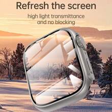 Screen Protector Cover Compatible With Apple Watch 46mm 42mm 44mm 45mm 40mm 41mm Hard PC Front Rear Bumper Case Compatible With Apple Watch 10 9 8 7 6 5 4 Change To Ultra