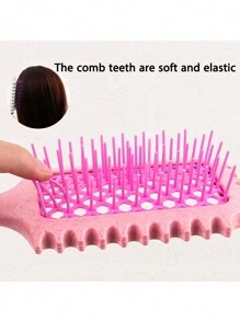 4 件套卷发造型刷套装，家用空心卷发梳，按摩梳，麦秸卷发梳，三尖尾设计，轻松打造波浪和弹性卷发，女士尼龙气垫梳，鼠尾梳双面刷眉刷专业美发配件，带 ABS 塑料手柄，增强造型的理想护发工具