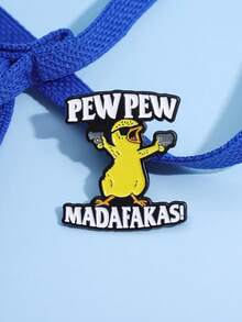 1 件独特可爱小黄鸭/可爱小狗卡通动物金属胸针 - 男女街头风格配饰服装围巾装饰 - 彩色 - 查看 9