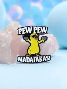 1 件独特可爱小黄鸭/可爱小狗卡通动物金属胸针 - 男女街头风格配饰服装围巾装饰 - 彩色 - 查看 7