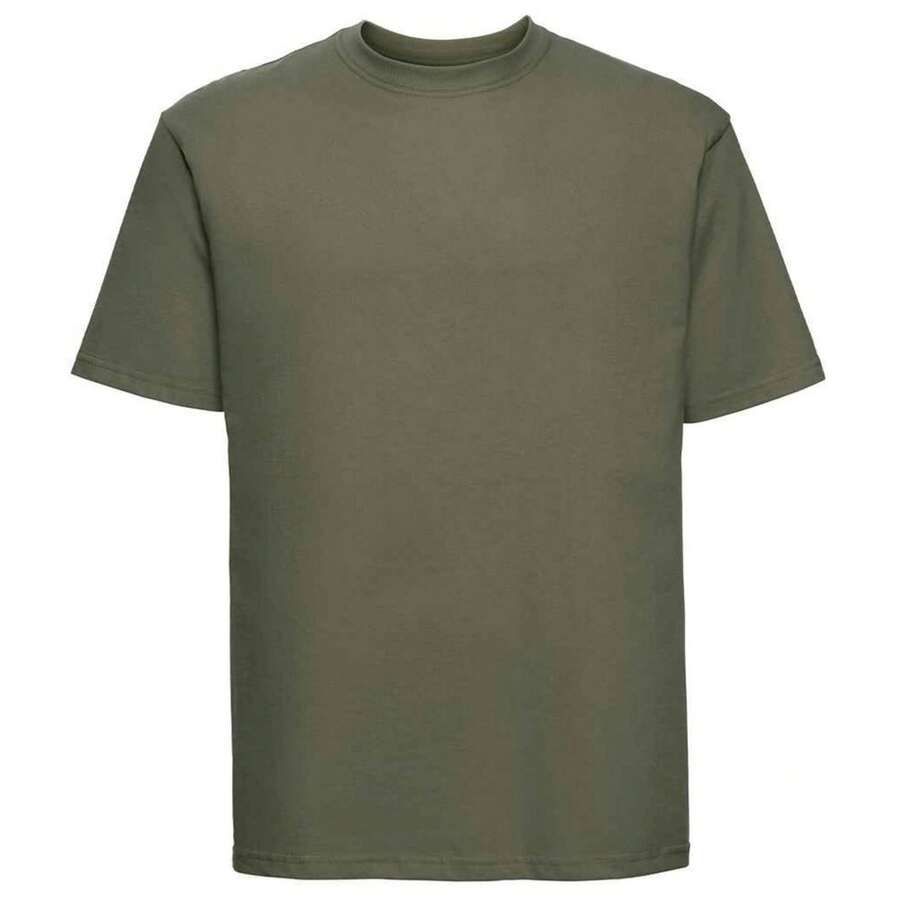 Russell Mens Ringspun Cotton Classic T-Shirt (Olive Green) - Olive Green - View 1
