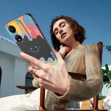 Anti-Fall TPU Case For  Honor X5 PLUS + Rope - 黑色 - 查看 4