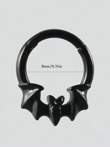 1 pieza Pendiente de cartílago, hélix, oreja tragus, nariz de acero inoxidable con diseño de araña, murciélago, serpiente, estrella