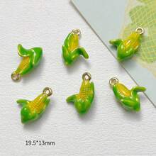 5/Pcs Random Mixed Color Alloy 3D Fruit Pendant DIY For Earrings, Bracelets, Keychains, Bag Charms, Pendant Accessories - Multicolor - View 31