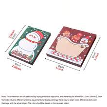 Christmas Cartoon Memo Pads, Student Memo Notes, Office Supplies, Santa Claus Sticky Notes, 50 Sheets/Book, Suitable For Students, Office & Study Notes, Christmas Santa Reminder - Multicolor - View 6