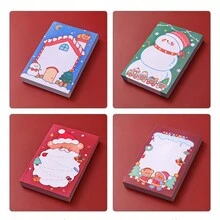 Christmas Cartoon Memo Pads, Student Memo Notes, Office Supplies, Santa Claus Sticky Notes, 50 Sheets/Book, Suitable For Students, Office & Study Notes, Christmas Santa Reminder - Multicolor - View 9