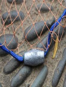 海洋捕鱼抛网，用于诱饵陷阱、轮胎线海水捕鱼抛网，便携式抛网带铝环折叠诱饵网，适用于海水和淡水的抛网，高品质手工抛投单丝渔网，魔术旋转网，易于抛投 - 紅木色 - 查看 8