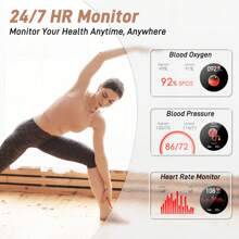 EIGIIS Smartwatch, 1.43-Inch AMOLED Smartwatch For Men And Women (Answer/Make Calls), Full Touch Screen Fitness Tracker With Heart Rate Sleep Monitor, 100+ Sports Modes, Activity Tracker For IOS And Android