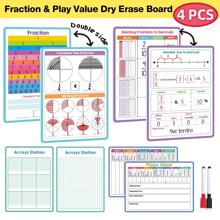 Dry Erase Multiplication/Fraction/Place Value Whiteboard For Kids,Math Manipulatives White Board For Kids Homeschool Educational Calculations Practice Board Mathematical Teaching Aids - Multicolor - View 8