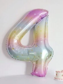 1 pieza Globo con diseño de número para decoración de fiesta