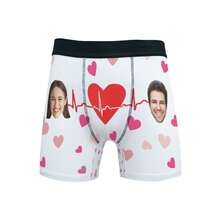 [DIY] Customized Funny Briefs, Men's Underwear, Portrait Photo Custom Briefs, Gift & Novelty, Humorous Face Replacement Lightweight Breathable Quick-Dry Comfortable Material, Gift For Friend/Partner, Party/Birthday Gift - White - View 3