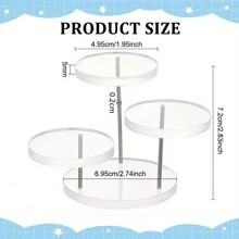 1 Piece Or 1 Set Acrylic Cake Stand, Round Cupcake Stands, Clear Dessert Display, Afternoon Tea Cup Cakes With Crystal Chandelier For Weddings Birthday Party Baby Shower Dinner Table Decor (DIY Requires Self Installation And Easy Operation, The Specific Quantity Of Accessories Is Indicated In The SKU Diagram)Christmas Gift