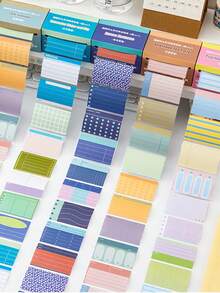 1 Set Of 70pcs Creative Box Lift Sticky Notes, Student Memo Message Stickers, Diary Classification Index Labels - Multicolor - View 4