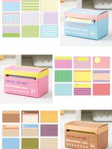 1 Set Of 70pcs Creative Box Lift Sticky Notes, Student Memo Message Stickers, Diary Classification Index Labels - Multicolor - View 8
