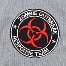 Miếng vá ủi đội ứng phó dịch bệnh Zombie, phụ kiện trang trí DIY thêu, may/ủi cho quần áo, giày dép, túi xách Halloween mùa hè, trường học - màu đen - Xem 5