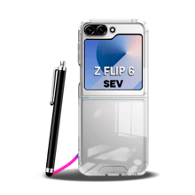 Acrylic Transparent Case For Galaxy Z Flip 6 + Pen - Clear - View 1