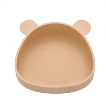 1 pezzo Ciotola in silicone per bambini, anti-caduta, sicura per microonde, stoviglie per l addestramento all'alimentazione autonoma