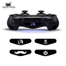 DATA FROG 4 pièces DATA FROG Autocollants LED noirs pour couvrir la barre lumineuse de la console de jeu PS 4. Sticker vinyle pour manette de PlayStation 4