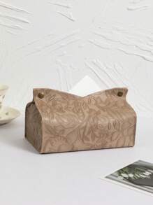 Stück/2 Stücke/5 Stücke/10 Stücke einfarbige Taschentuchbox mit Blumenmuster, PU-Leder geprägt, modern, skandinavisch, V-förmig, wasserdicht, aufrecht stehender Taschentuchhalter für den Schreibtisch, geeignet für Büro, Esszimmer, Bar, Wohnzimmer, Schlafzimmer, Badezimmer, für Zuhause, Küche, Schlafzimmer, Wohnzimmer, Esszimmer, Wohnaccessoires, dekorative Box, Hochzeitsgeschenk für Frauen, für Sommerreisen, Urlaub, Festivals - Khaki - Übersicht 14