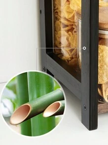SONGMICS OFS046B01 2-Tier Storage Rack, Desk Organizer, Bamboo Frame, For Kitchens, Dining Rooms, Offices, Rustic Brown And Black - 鏽棕色 - 查看 8