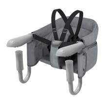 Froadp Baby Table Seat Booster Child Chair Foldable High Chair With Non-Slip Handle & Belt & Storage Bags Child High Chair For 2-8cm Thick Table - 灰色 - 查看 2