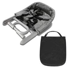 Froadp Baby Table Seat Booster Child Chair Foldable High Chair With Non-Slip Handle & Belt & Storage Bags Child High Chair For 2-8cm Thick Table - 灰色 - 查看 4