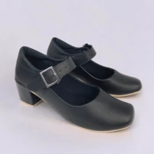 Women's Mary Jane Sandals With Thick Heel And Buckle Comfortable Fashion - 黑色 - 查看 4