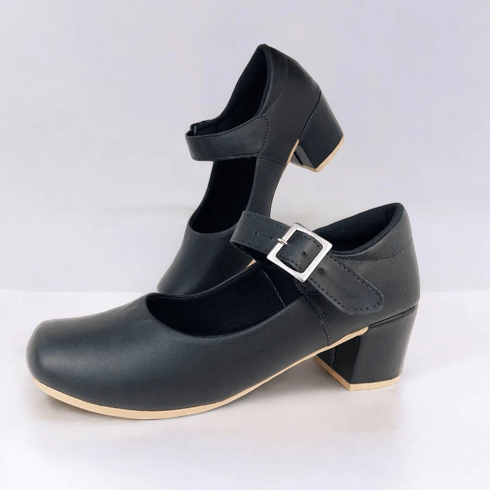 Women's Mary Jane Sandals With Thick Heel And Buckle Comfortable Fashion - 黑色 - 查看 1