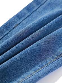 Fashion Girls Denim Flared Jeans, Versatile Light Blue Casual Flare Leg Pants, Suitable For Daily Wear - Light Wash - View 4