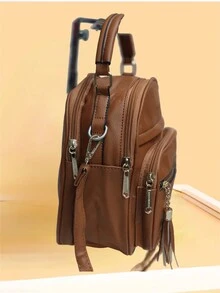 Women Fashion Backpacks - màu nâu - Xem 6