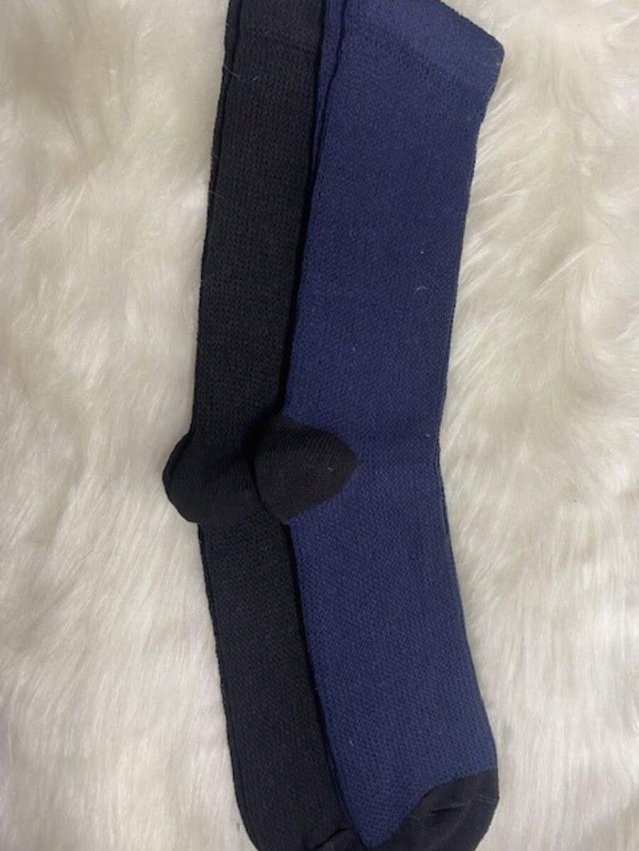 KIT 2 PAIRS OF RIBBED HIGH-CUT THERMAL SOCKS - 彩色 - 查看 1