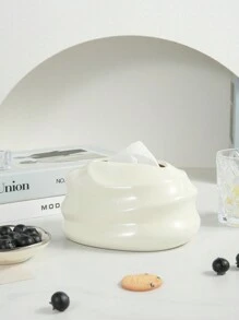 1 件现代奢华纸巾架，陶瓷材质，黑色/白色/银色可选，适用于家庭厨房卧室客厅餐厅的桌面装饰，家居装饰配件，装饰盒，女性婚礼礼物，夏季旅行节日必备品 - 彩色 - 查看 4